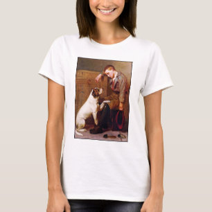 Dog Painting: Best Friends by John Brown T-Shirt