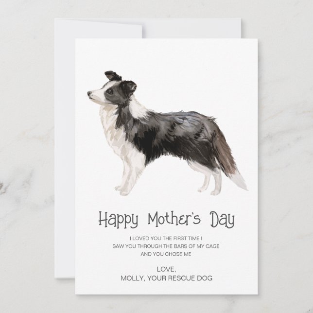Dog Painting Mother's Day  Holiday Card (Front)