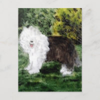 Dog Painting Old English Sheepdog