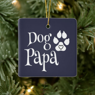 Dog Papa dog lover dog dad Ceramic Ornament
