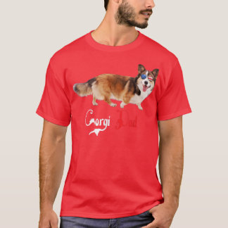Dog Papa Puppy Dad Corgi  T-Shirt