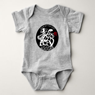 Dog Papercut Chinese New Year Baby Bodysuit