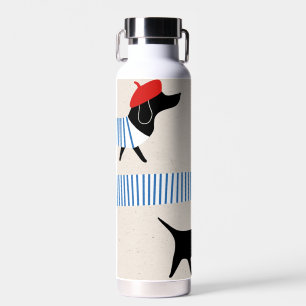 Dog Parisian mood Water Bottle