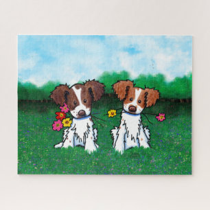 Dog Park Brittany Dogs KiniArt Jigsaw Puzzle