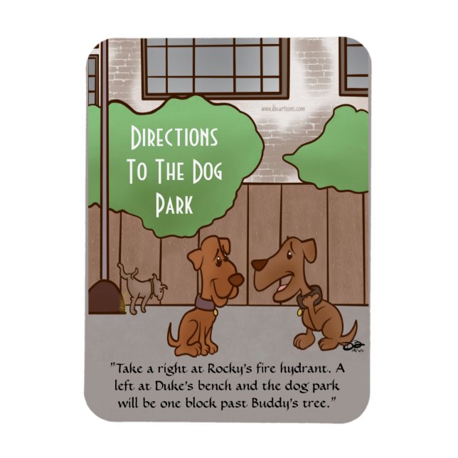 Dog Park Directions Magnet (Vertical)