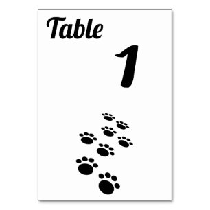 Dog Party Custom Table Number
