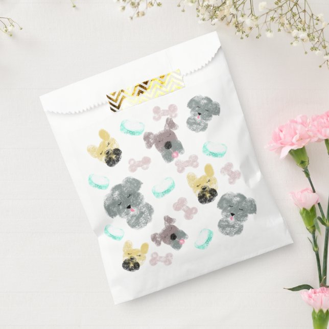 Dog Party Doodles Pink Blue Favour Bag (Sealed)