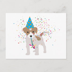Dog Partying - Animals Puppy Having a Party Postcard