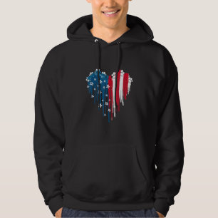 Dog Paw American Flag Hoodie
