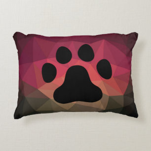 Dog paw, animal footprint, cat foot  decorative cushion