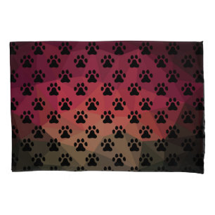 Dog paw, animal footprint, cat foot pillowcase