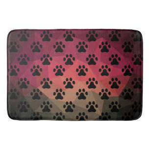 Dog paw, animal footprint, cat pet animal bath mat