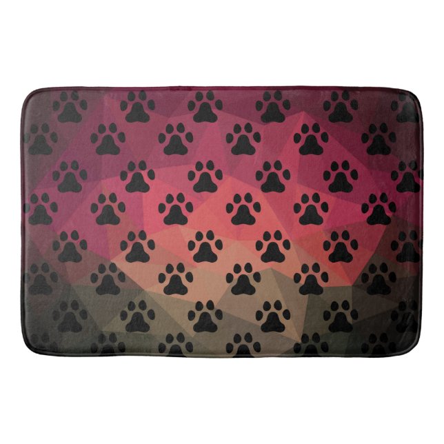 Dog paw, animal footprint, cat pet animal bath mat (Front)