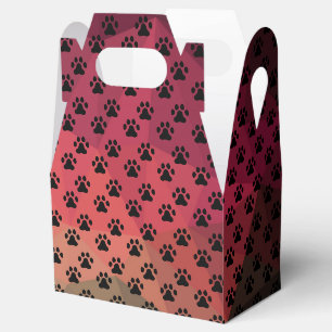 Dog paw, animal footprint, cat pet animal favour box