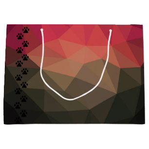Dog paw, animal footprint, cat pet animal  large gift bag