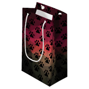 Dog paw, animal footprint, cat pet animal small gift bag