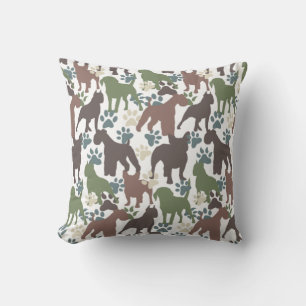 Dog Paw Animal Print Camouflage Camo Pattern Cushion