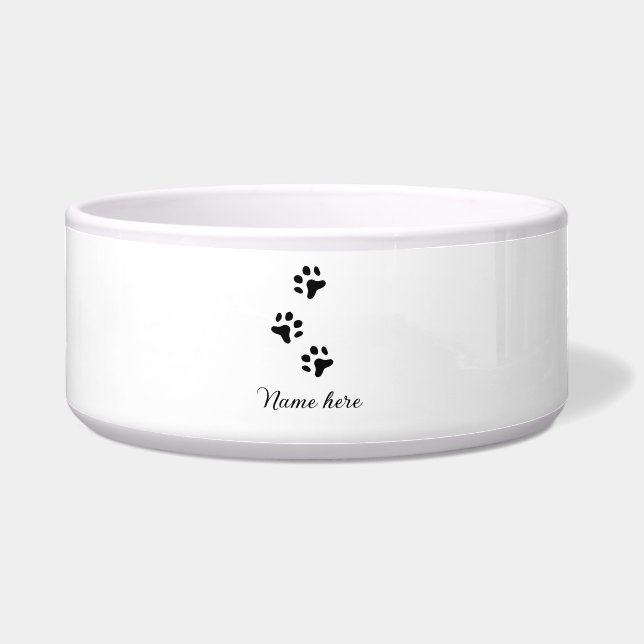 Dog paw black pet add name text animal paw photo (Front)
