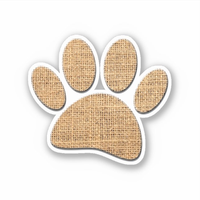 Dog Paw Burlap Print (Front)