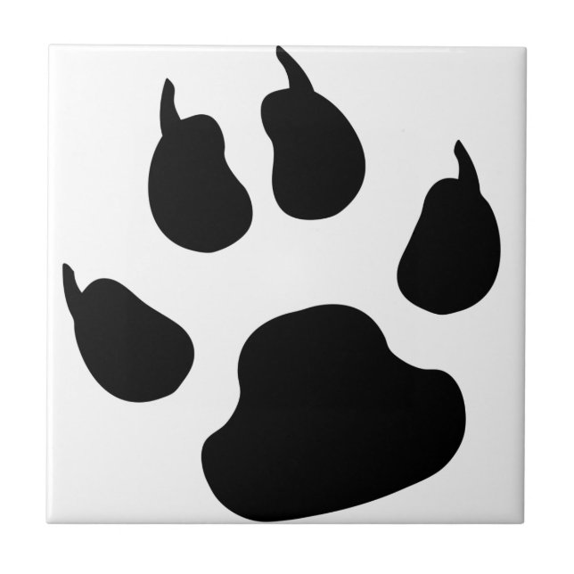 Dog Paw Ceramic Tile (Front)