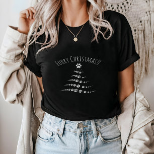 Dog Paw Christmas Tree   Furry Christmas T-Shirt