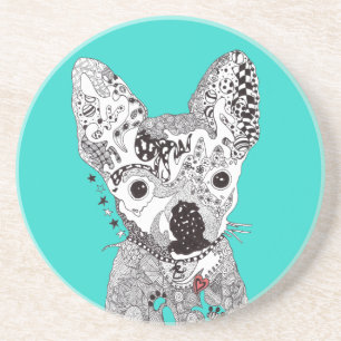 Dog Paw Coaster in Blue