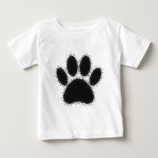 Dog Paw Drawing Baby T-Shirt (Front)