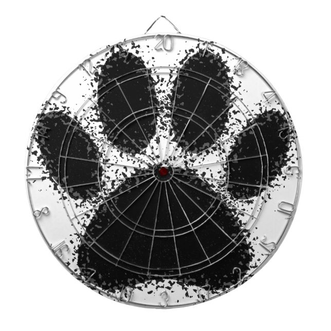 Dog Paw Drawing Dartboard (Front)
