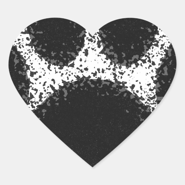 Dog Paw Drawing Heart Sticker (Front)