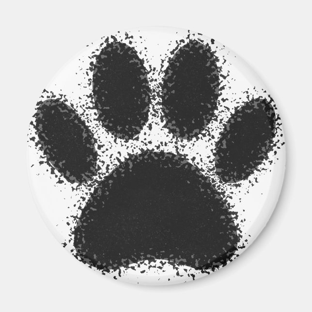 Dog Paw Drawing Magnet (Front)