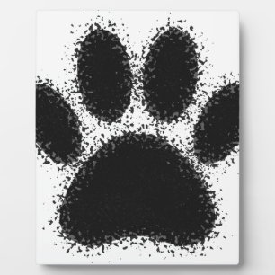 Dog Paw Drawing Plaque