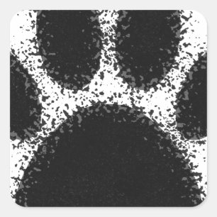 Dog Paw Drawing Square Sticker