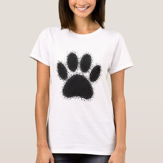 Dog Paw Drawing T-Shirt (Front)