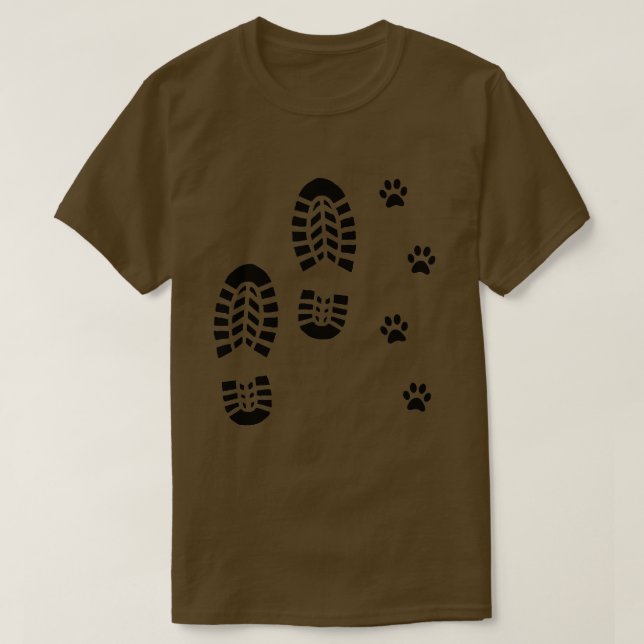 Dog Paw Footprint Dog Lover Camping T-Shirt (Design Front)