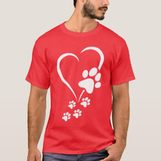 Dog Paw Heart Baby Dogs Dog Paws Hearts Dog Paw gi T-Shirt