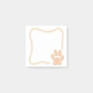 Dog Paw Heart Post-It Notes