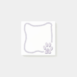Dog Paw Heart Post-It Notes