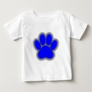 Dog Paw In Blue With Outlines Baby T-Shirt