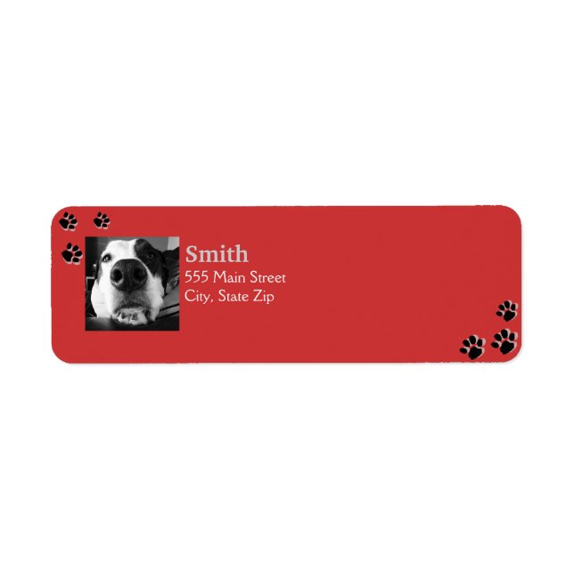 Dog Paw Labels (Front)