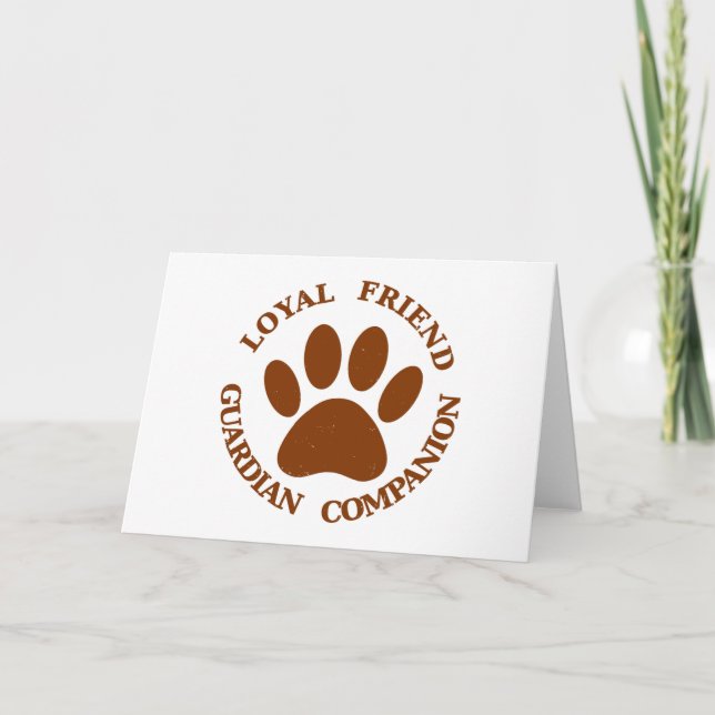 Dog Paw Loyal Friend Card (Front)