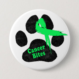 Dog Paw Lymphoma Awareness Ribbon Design 7.5 Cm Round Badge