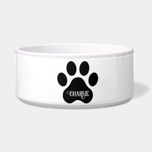 Dog Paw Name Silhouette Design