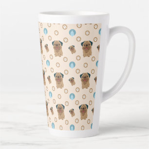dog paw pattern latte mug