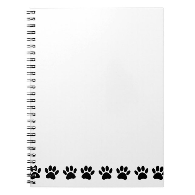Dog Paw Pattern Notebook (Front)