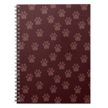Dog Paw Pattern Notebook