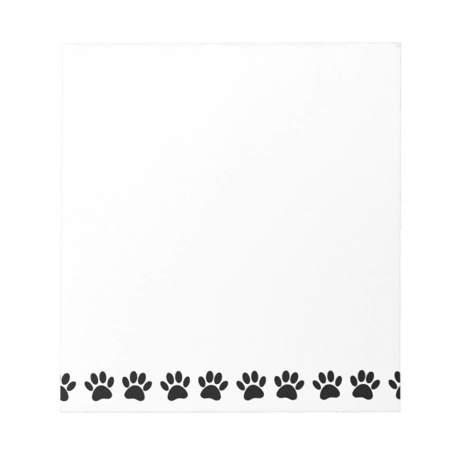 Dog Paw Pattern Notepad (Front)