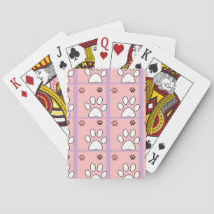 Dog Paw Pattern Playing Cards