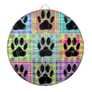 Dog Paw Pattern Quilt Dartboard
