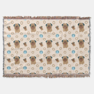 dog paw pattern throw blanket