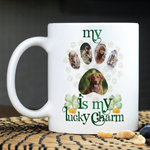 Dog Paw Photos St Patrick's Day Personalised Coffee Mug